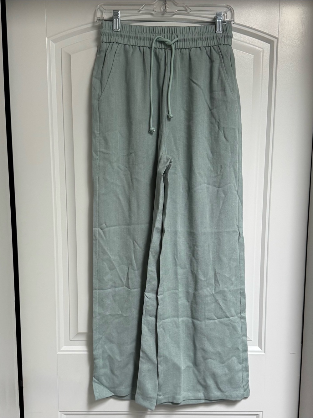 Halara Women's High Waisted Wide Leg Linen-Feel Pants Small Color: Ether NWT